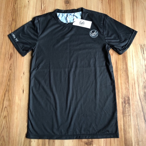 NEW Flathead Lake Montana Shirt Black Small Men’s - Picture 2 of 14